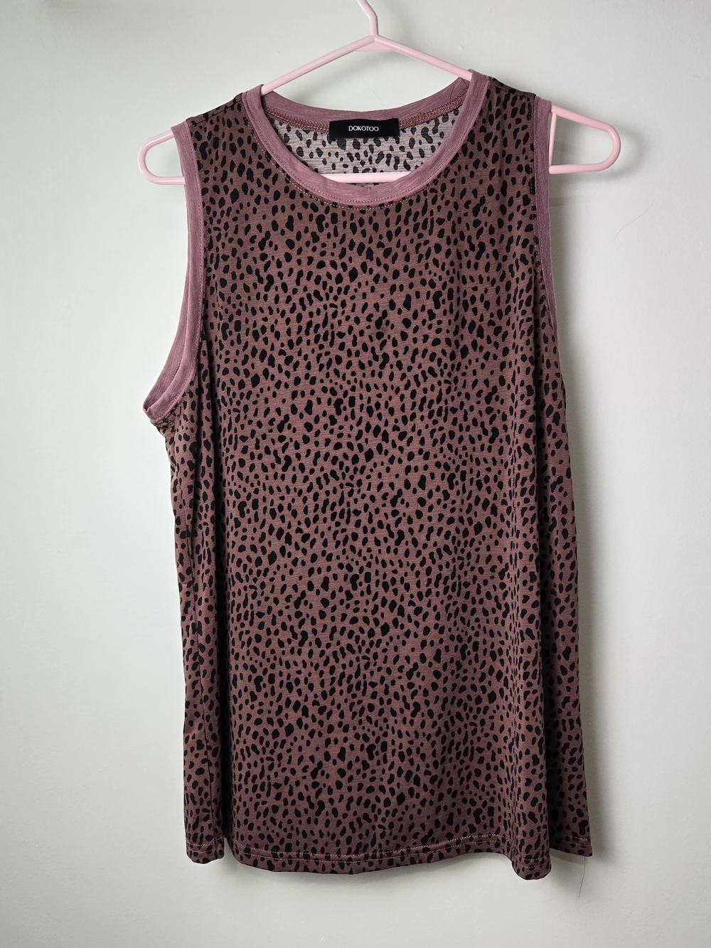 Dotted Mauve Muscle Tank by Dokotoo